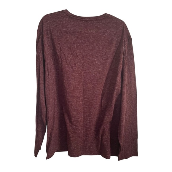 NWT Hawker Rye Mens Austin Space dye long sleeve Henley burgundy size XXL - Picture 2 of 10